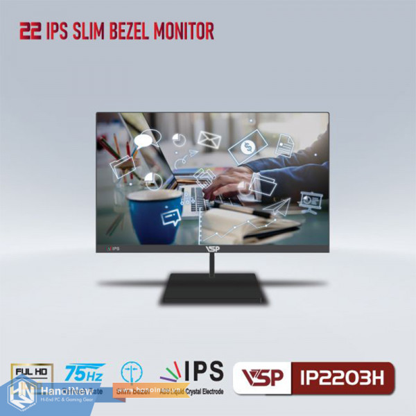 Màn Hình VSP IP2203H 21.45 inch FHD IPS 75Hz 5ms